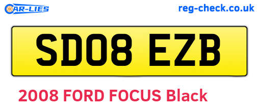 SD08EZB are the vehicle registration plates.