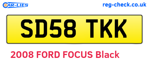 SD58TKK are the vehicle registration plates.