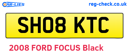 SH08KTC are the vehicle registration plates.