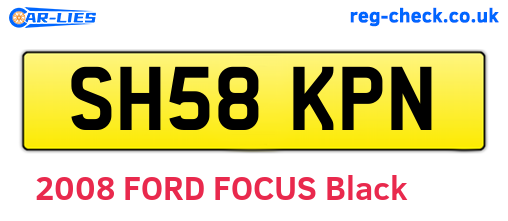 SH58KPN are the vehicle registration plates.