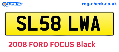 SL58LWA are the vehicle registration plates.