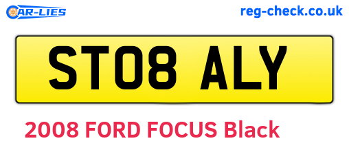 ST08ALY are the vehicle registration plates.