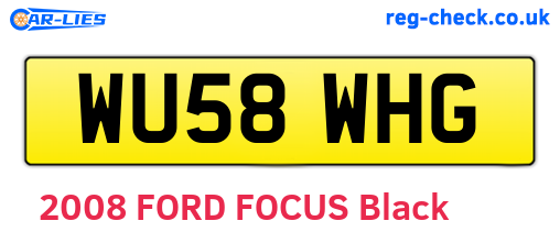 WU58WHG are the vehicle registration plates.