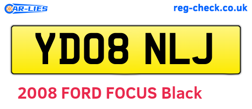 YD08NLJ are the vehicle registration plates.