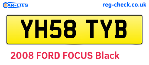 YH58TYB are the vehicle registration plates.