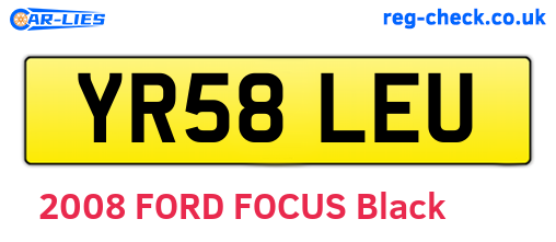 YR58LEU are the vehicle registration plates.