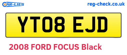 YT08EJD are the vehicle registration plates.