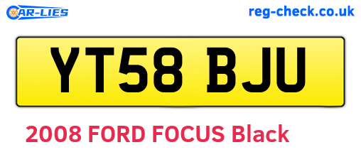 YT58BJU are the vehicle registration plates.