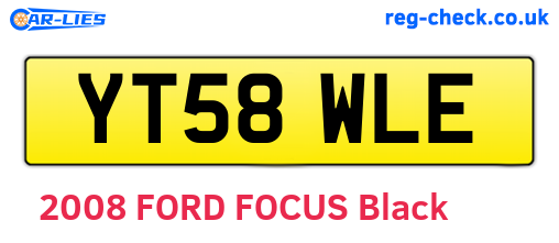YT58WLE are the vehicle registration plates.