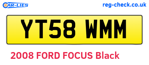 YT58WMM are the vehicle registration plates.