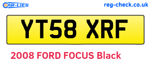 YT58XRF are the vehicle registration plates.