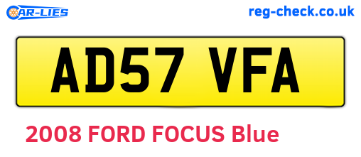 AD57VFA are the vehicle registration plates.