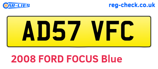 AD57VFC are the vehicle registration plates.