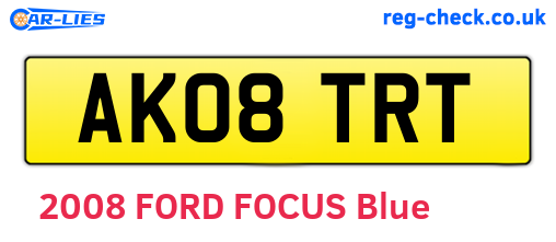 AK08TRT are the vehicle registration plates.