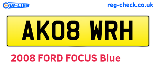 AK08WRH are the vehicle registration plates.