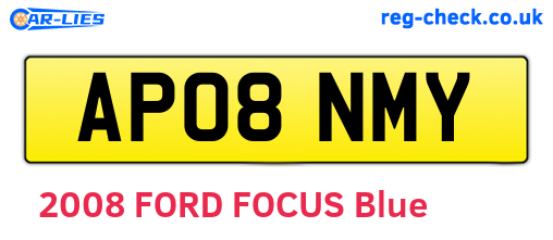 AP08NMY are the vehicle registration plates.