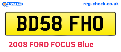 BD58FHO are the vehicle registration plates.
