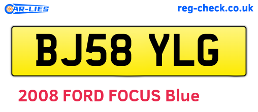 BJ58YLG are the vehicle registration plates.