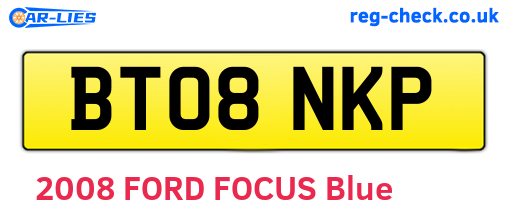 BT08NKP are the vehicle registration plates.
