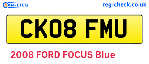 CK08FMU are the vehicle registration plates.