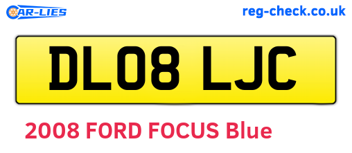 DL08LJC are the vehicle registration plates.