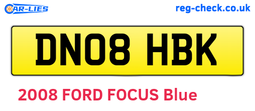 DN08HBK are the vehicle registration plates.