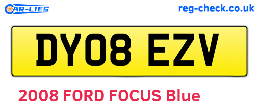 DY08EZV are the vehicle registration plates.