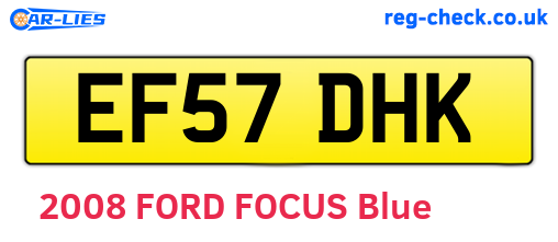 EF57DHK are the vehicle registration plates.