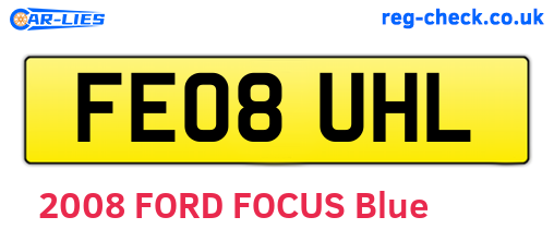 FE08UHL are the vehicle registration plates.