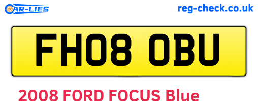 FH08OBU are the vehicle registration plates.