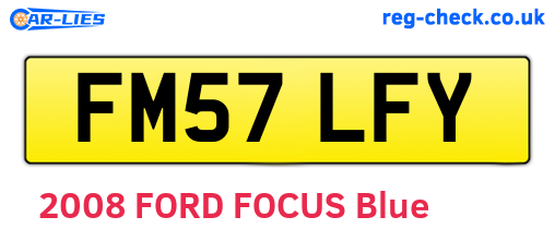 FM57LFY are the vehicle registration plates.