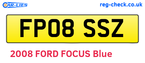 FP08SSZ are the vehicle registration plates.