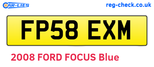 FP58EXM are the vehicle registration plates.