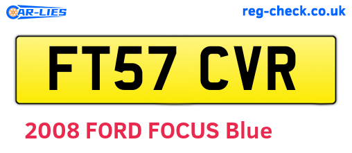 FT57CVR are the vehicle registration plates.