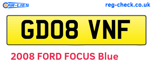 GD08VNF are the vehicle registration plates.