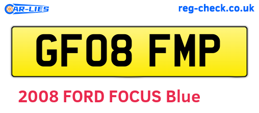 GF08FMP are the vehicle registration plates.