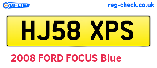 HJ58XPS are the vehicle registration plates.
