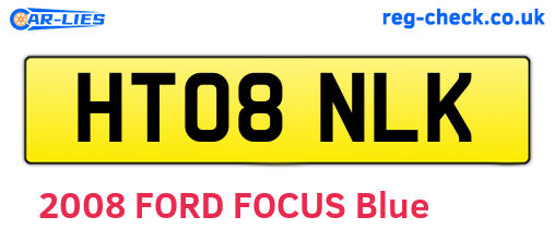 HT08NLK are the vehicle registration plates.