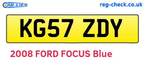 KG57ZDY are the vehicle registration plates.