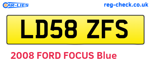 LD58ZFS are the vehicle registration plates.