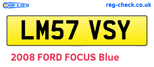 LM57VSY are the vehicle registration plates.
