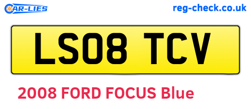 LS08TCV are the vehicle registration plates.