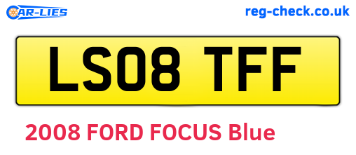 LS08TFF are the vehicle registration plates.