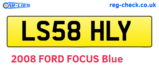 LS58HLY are the vehicle registration plates.