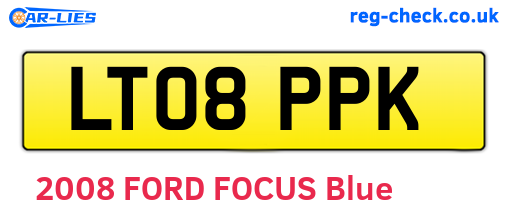 LT08PPK are the vehicle registration plates.