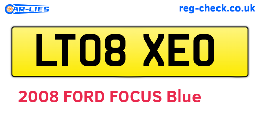 LT08XEO are the vehicle registration plates.