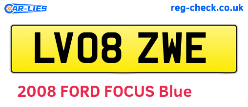 LV08ZWE are the vehicle registration plates.