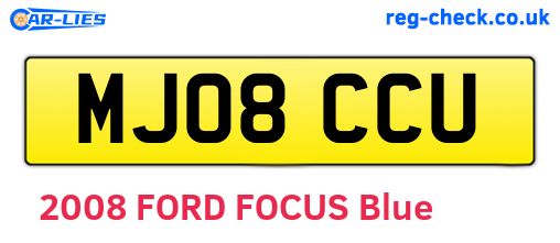 MJ08CCU are the vehicle registration plates.