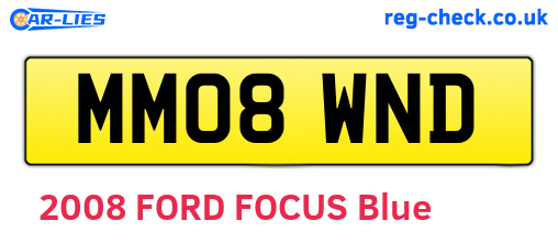 MM08WND are the vehicle registration plates.