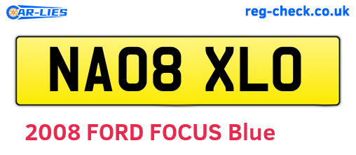 NA08XLO are the vehicle registration plates.